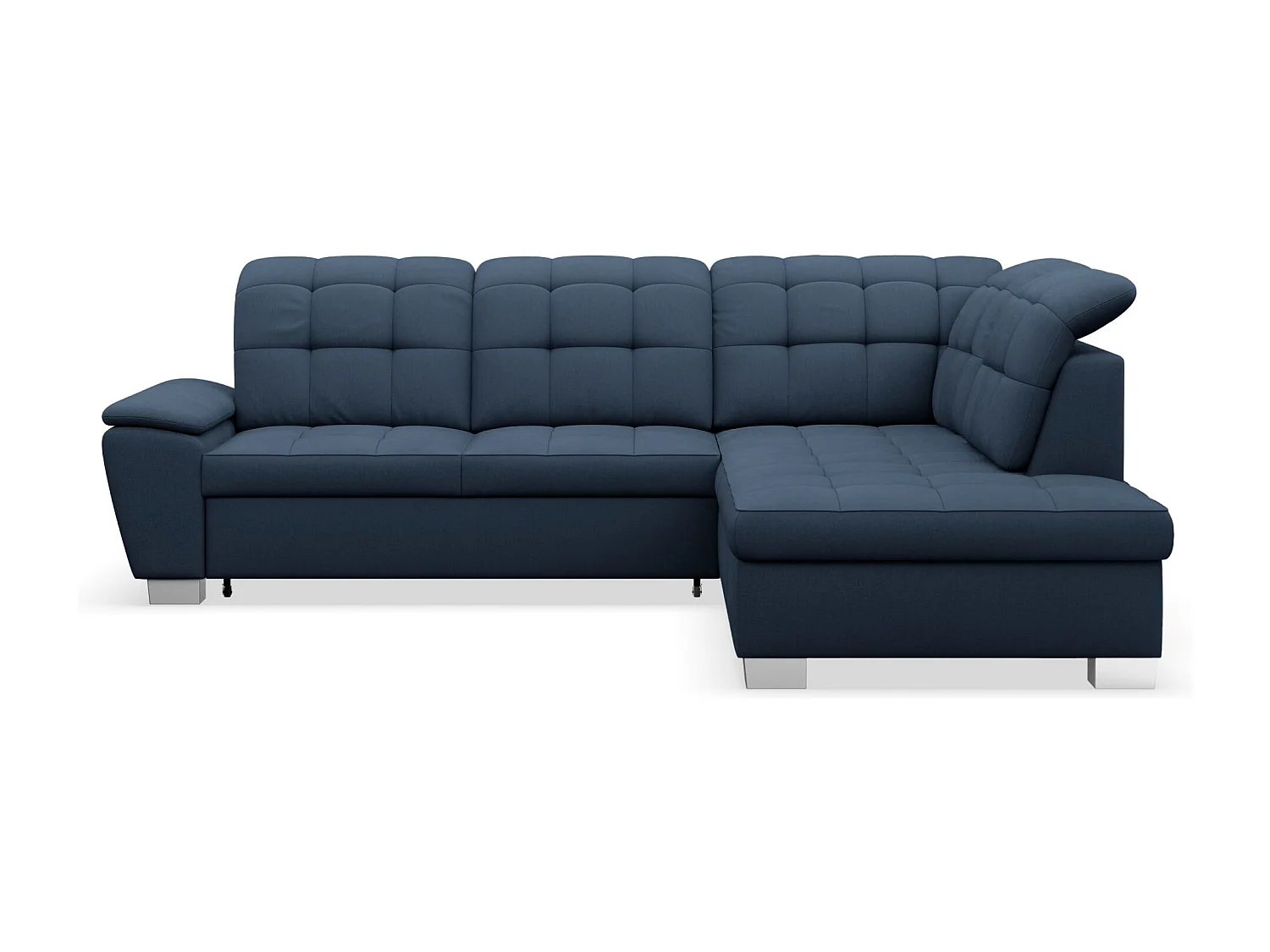 Canapé d'angle convertible L – marine blau– côté droit – JAMAAL