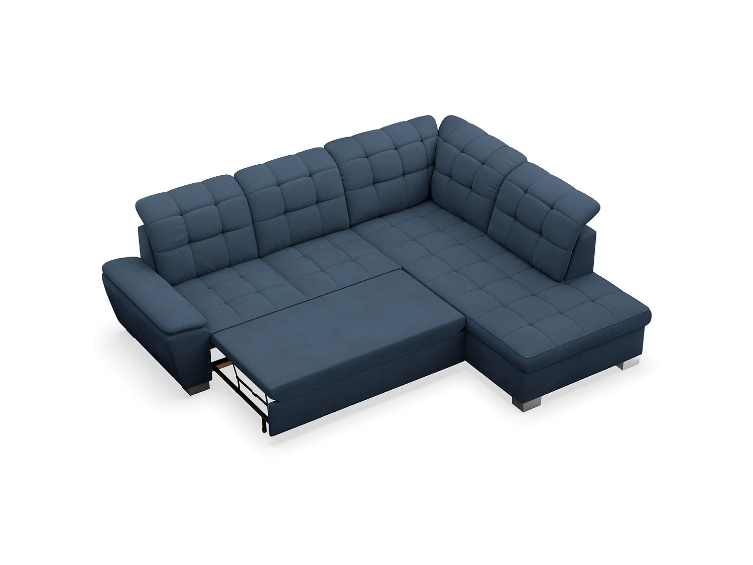 Canapé d'angle convertible L – marine blau– côté droit – JAMAAL
