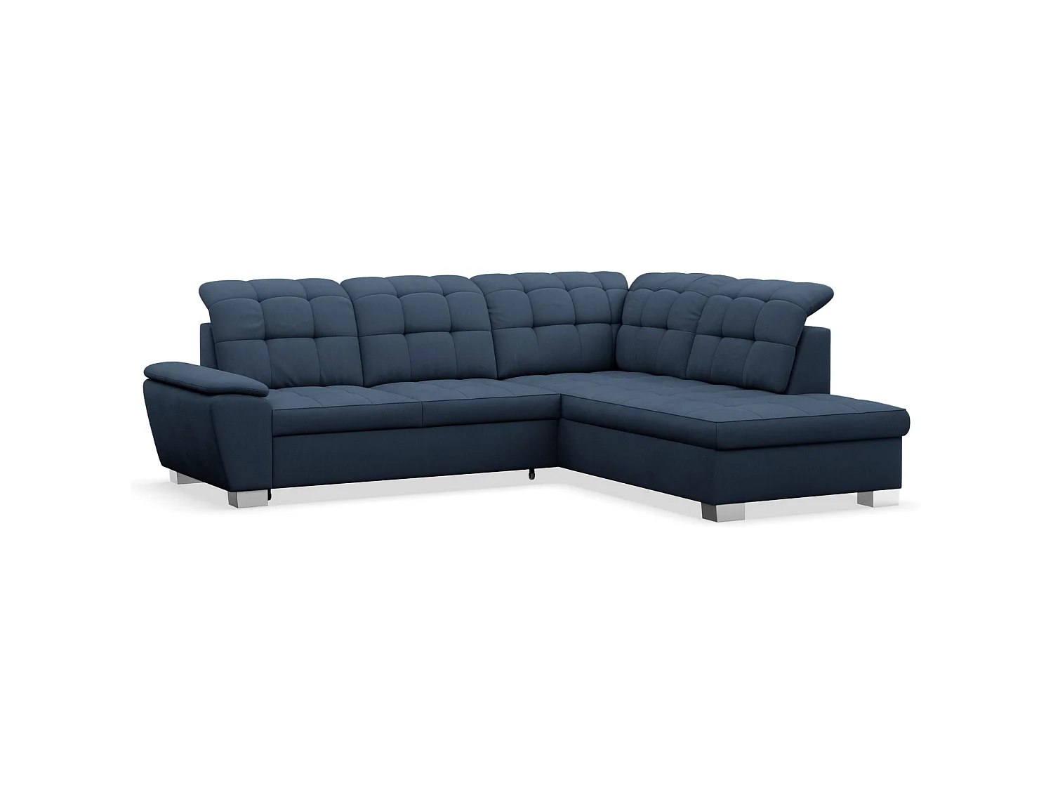 Canapé d'angle convertible L – marine blau– côté droit – JAMAAL