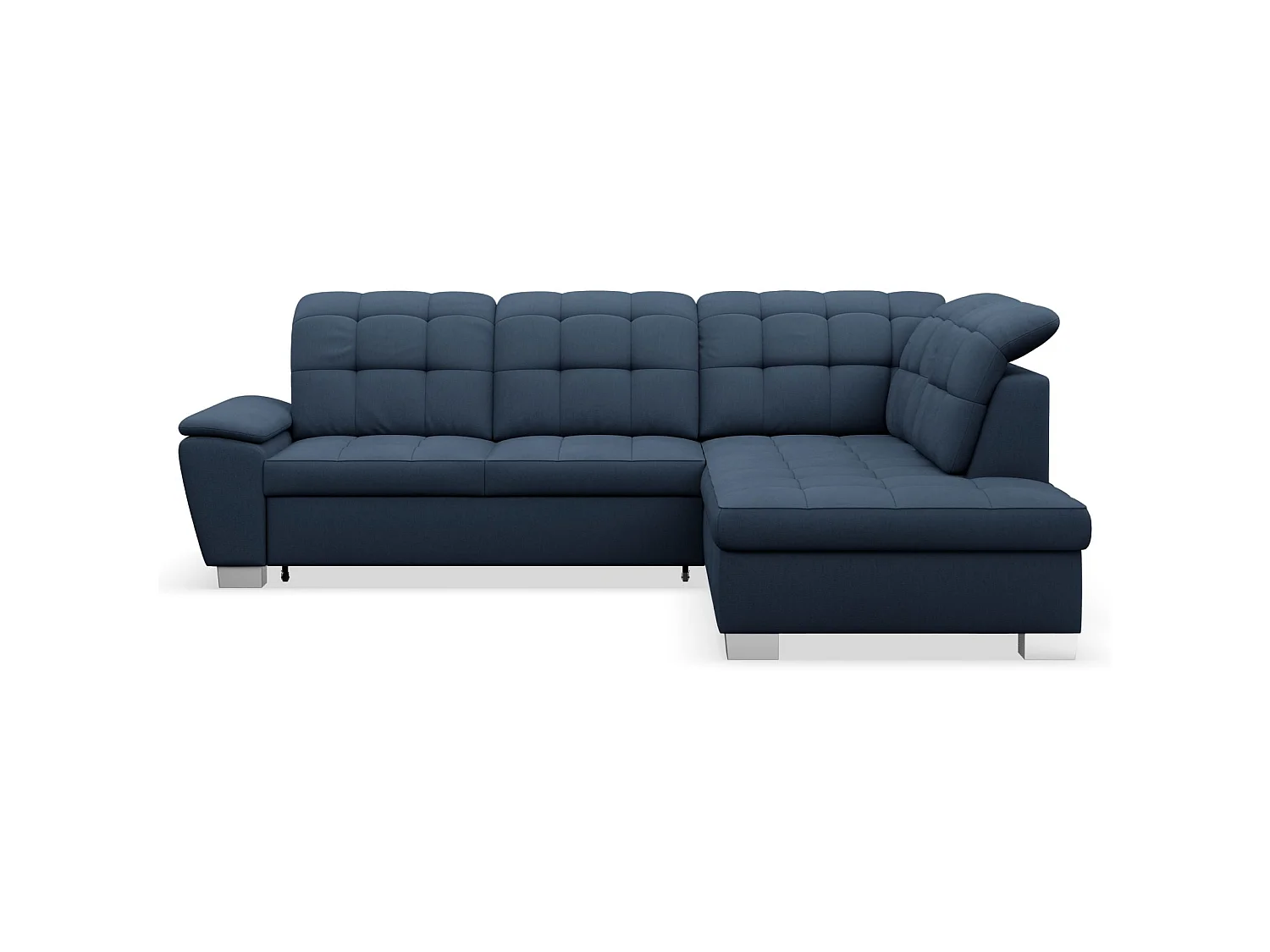 Canapé d'angle convertible L – marine blau– côté droit – JAMAAL