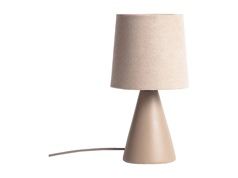 Lámpara de mesa interior cerámica, 13cm pardo