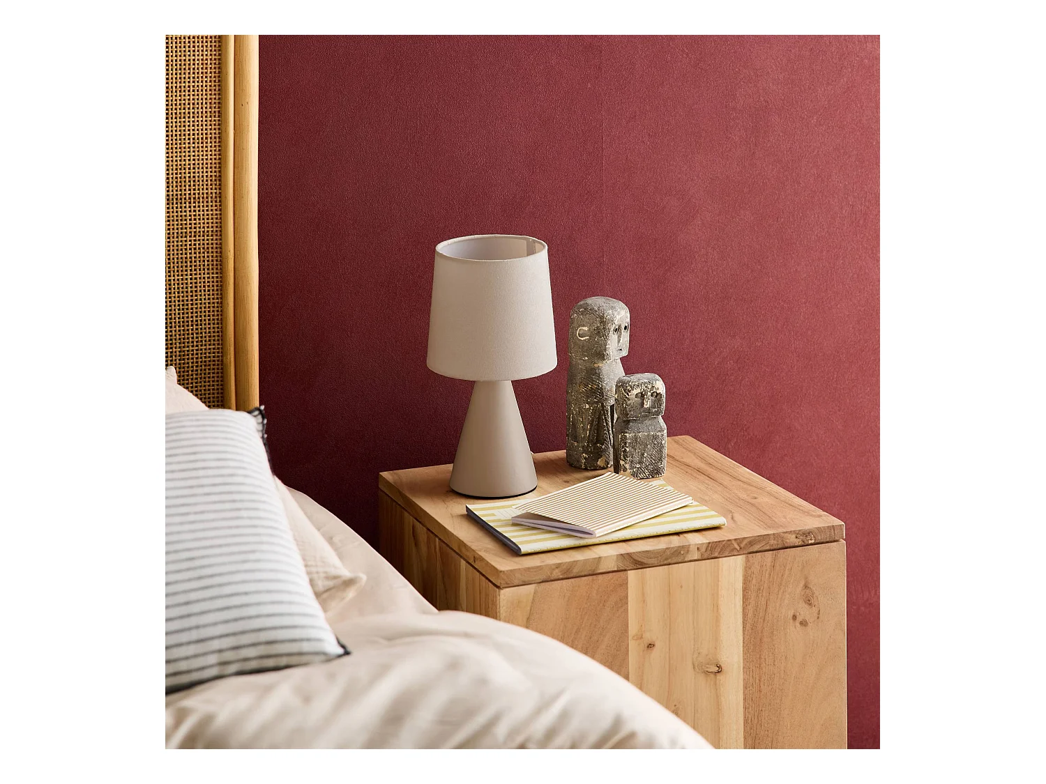 Lampe à poser céramique Alban marron Ø 13cm