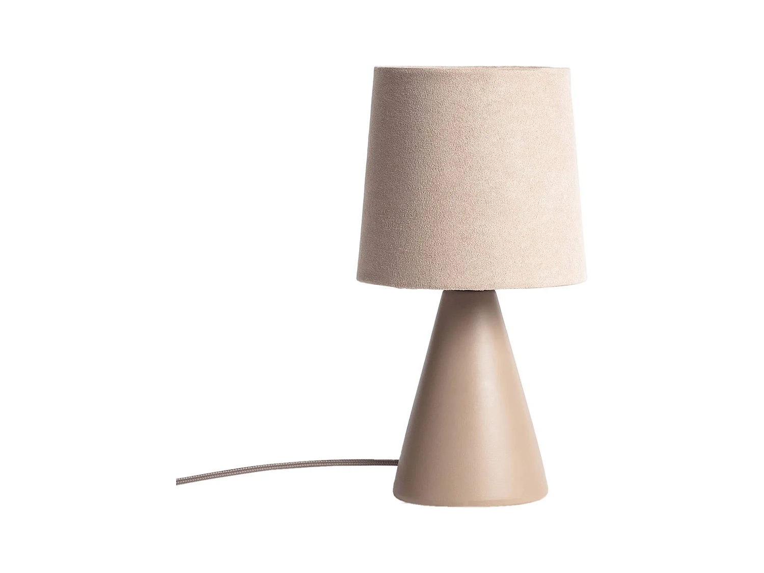 Lámpara de mesa interior cerámica, 13cm pardo