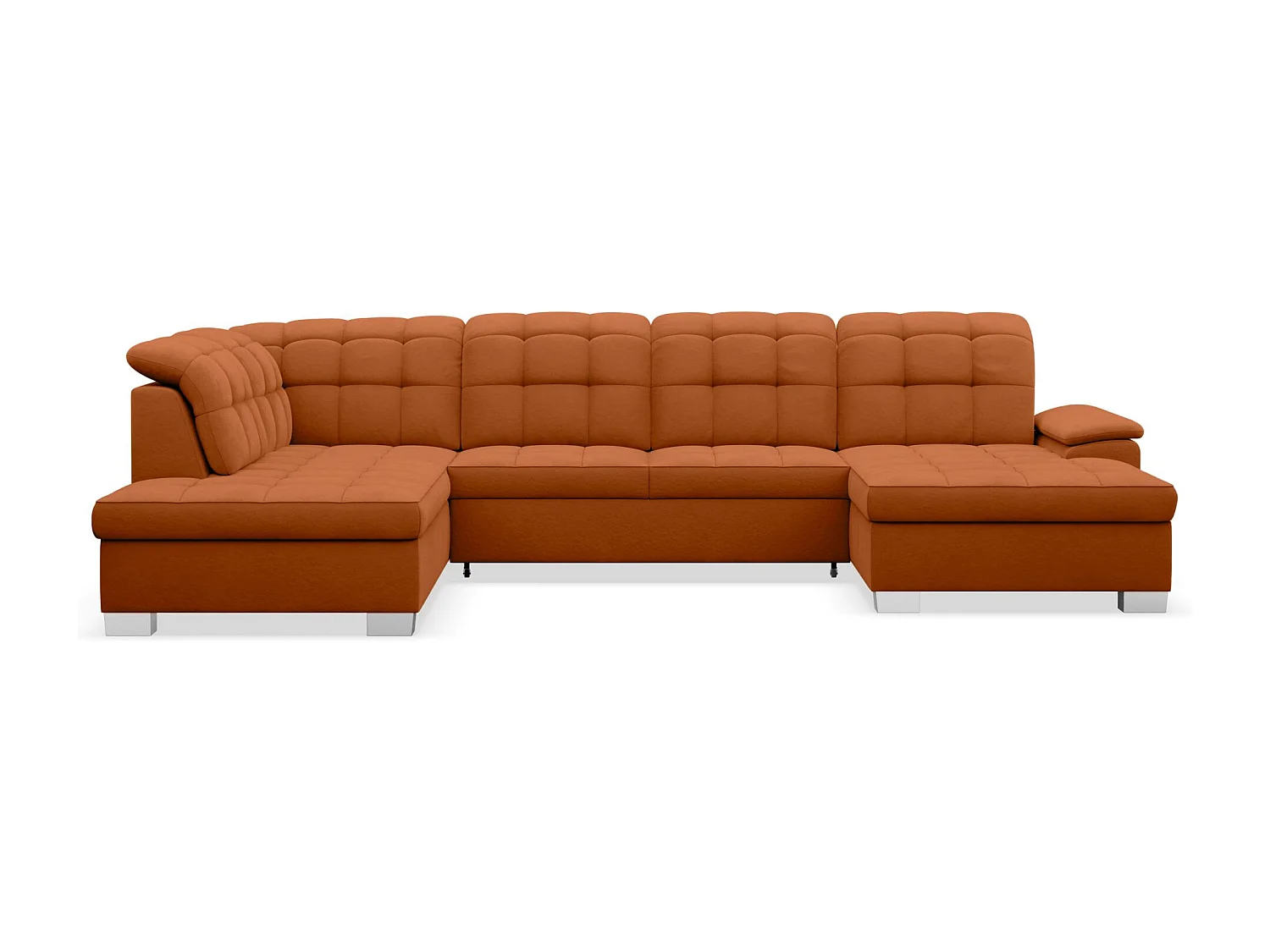 Wohnlandschaft - Schlaffunktion und Veloursbezug - rechts - kupfer - JAMAAL