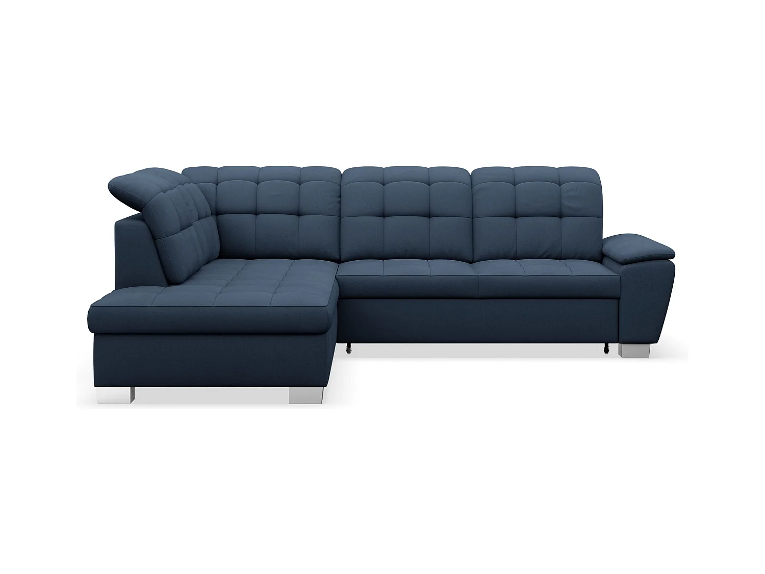 Canapé d'angle convertible L – marine blau– côté gauche – JAMAAL