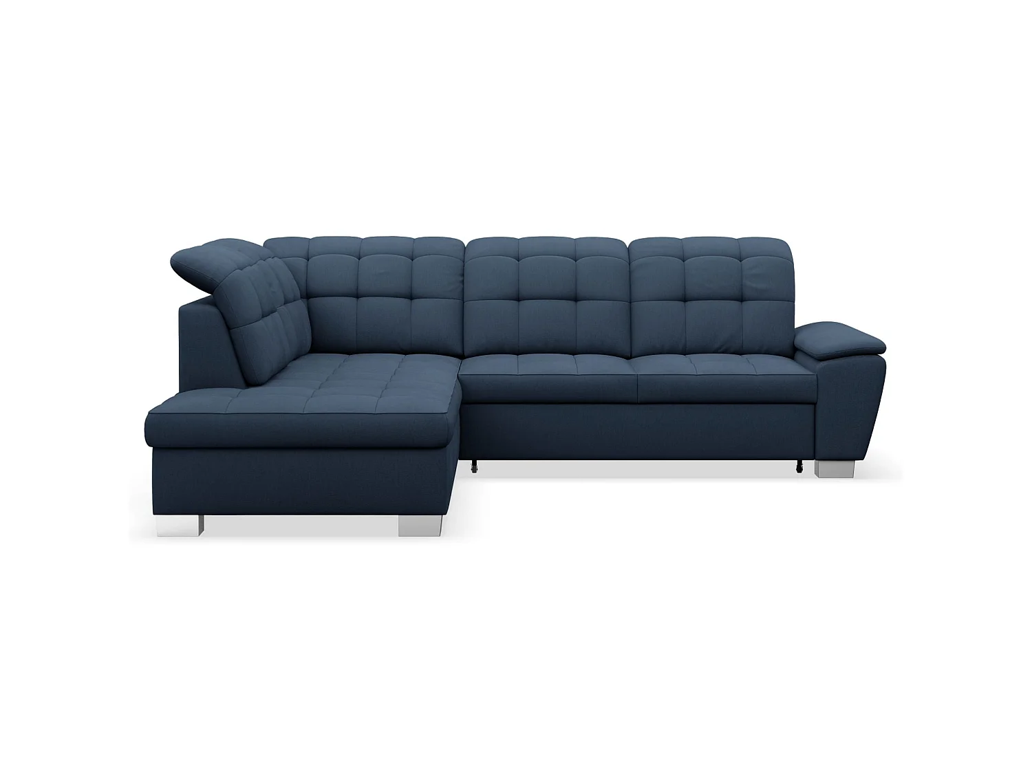 Canapé d'angle convertible L – marine blau– côté gauche – JAMAAL