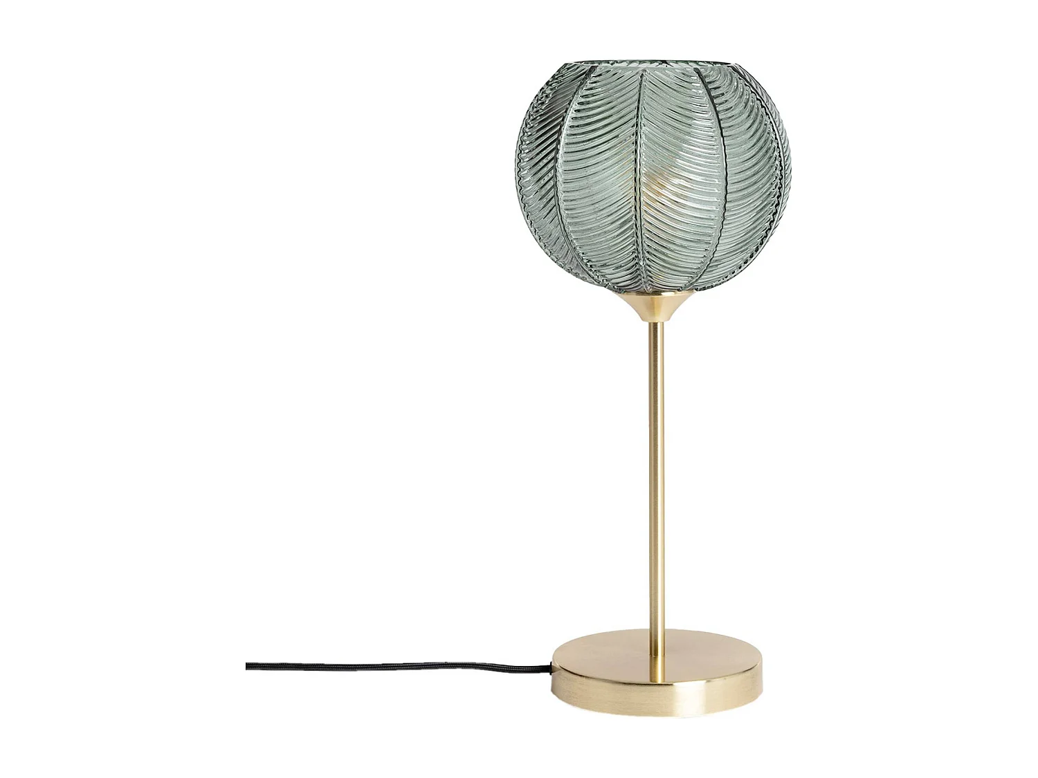 Lampada in metallo e vetro, 20cm, verde