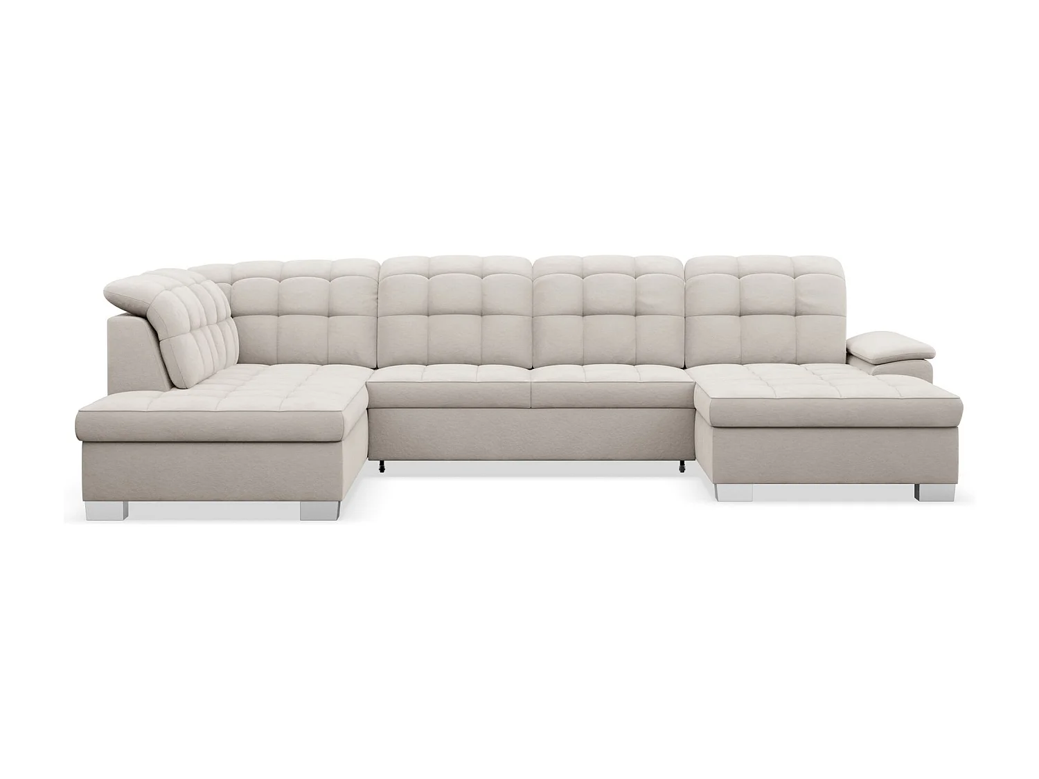 Wohnlandschaft - Schlaffunktion und Veloursbezug - rechts - taupe - JAMAAL
