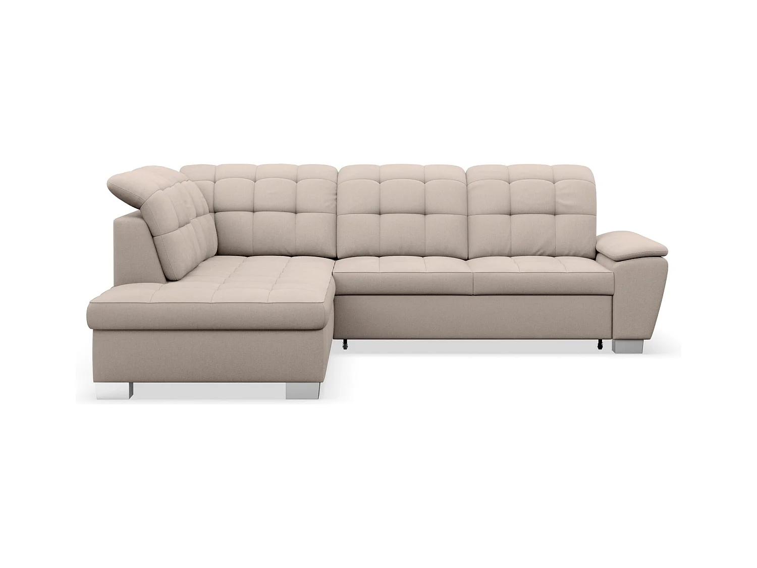 Canapé d'angle convertible L – beige– côté gauche – JAMAAL