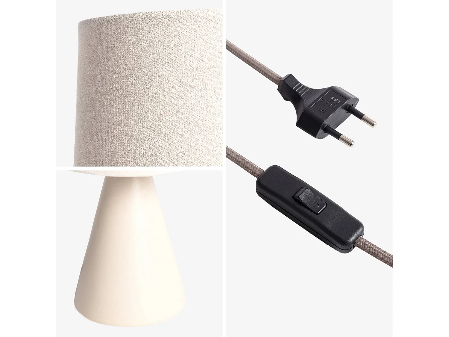 Lampada in ceramica, 13cm, beige