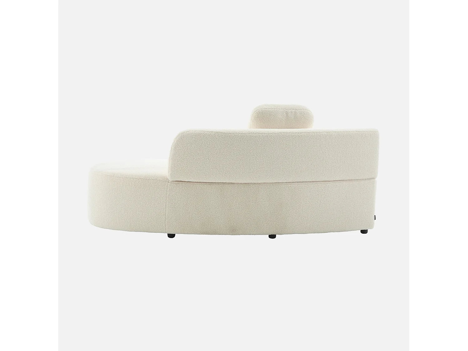 Divano virgola organico 2-3 posti bouclé, crema