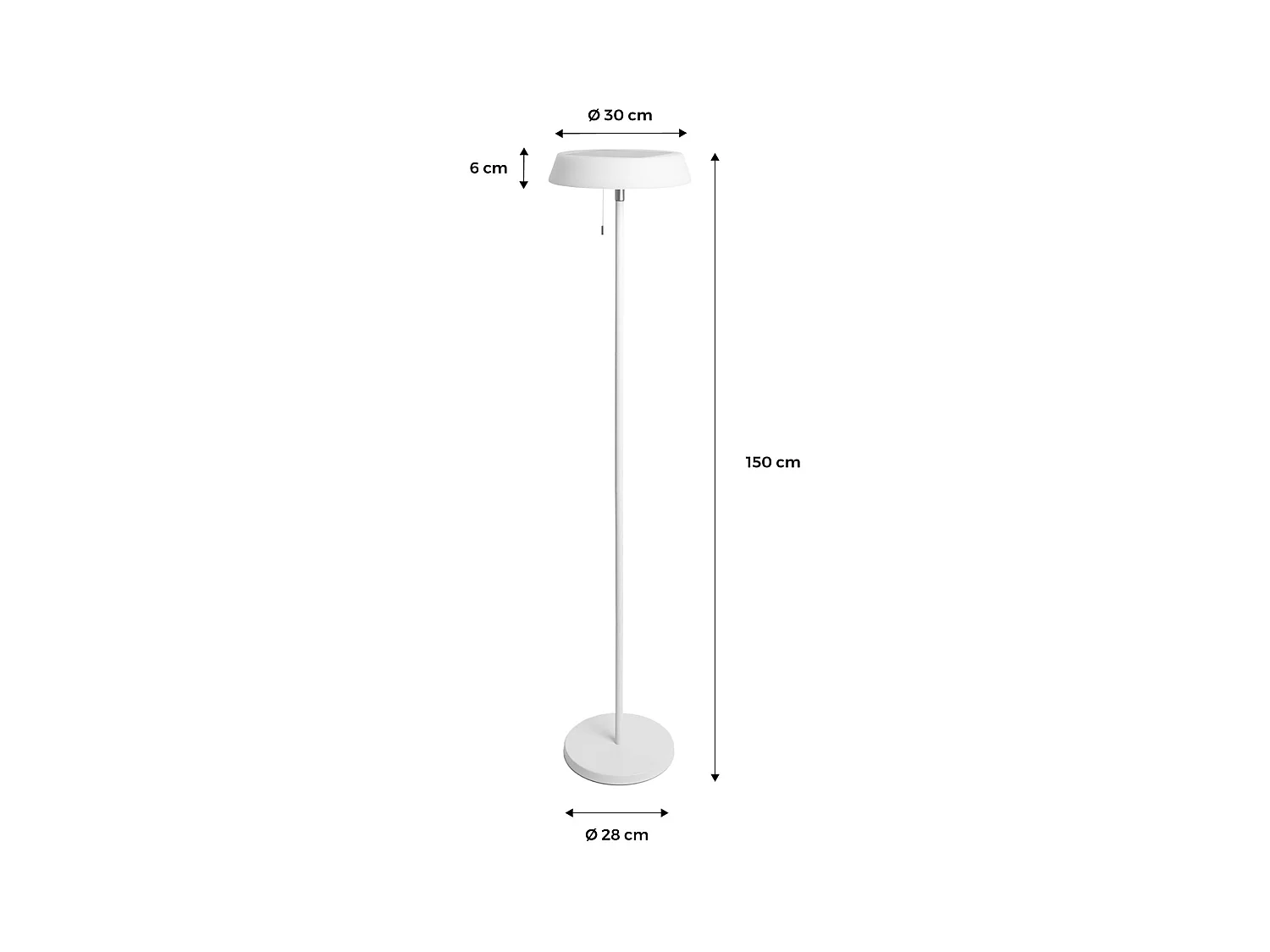 Lampadaire extérieur solaire LED H150cm Alex