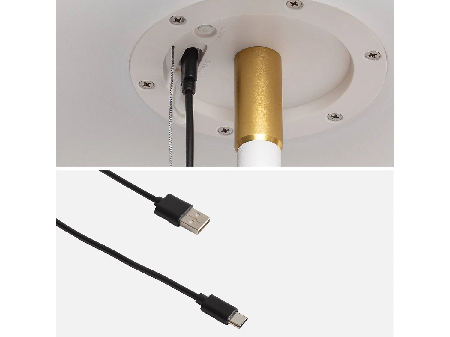 Lámpara solar led exterior, 150cm blanco