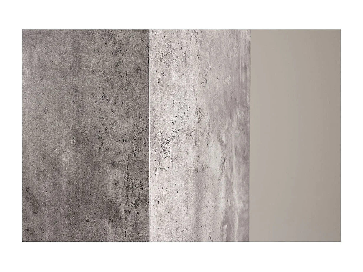 RamsvikH table d'angle piédestal gris.