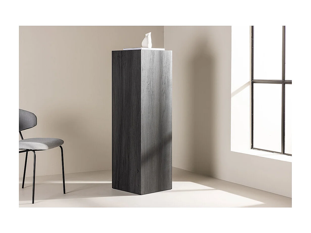 RamsvikH table d'angle piédestal noir.