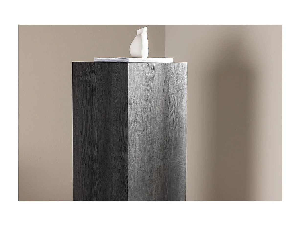 RamsvikH table d'angle piédestal noir.