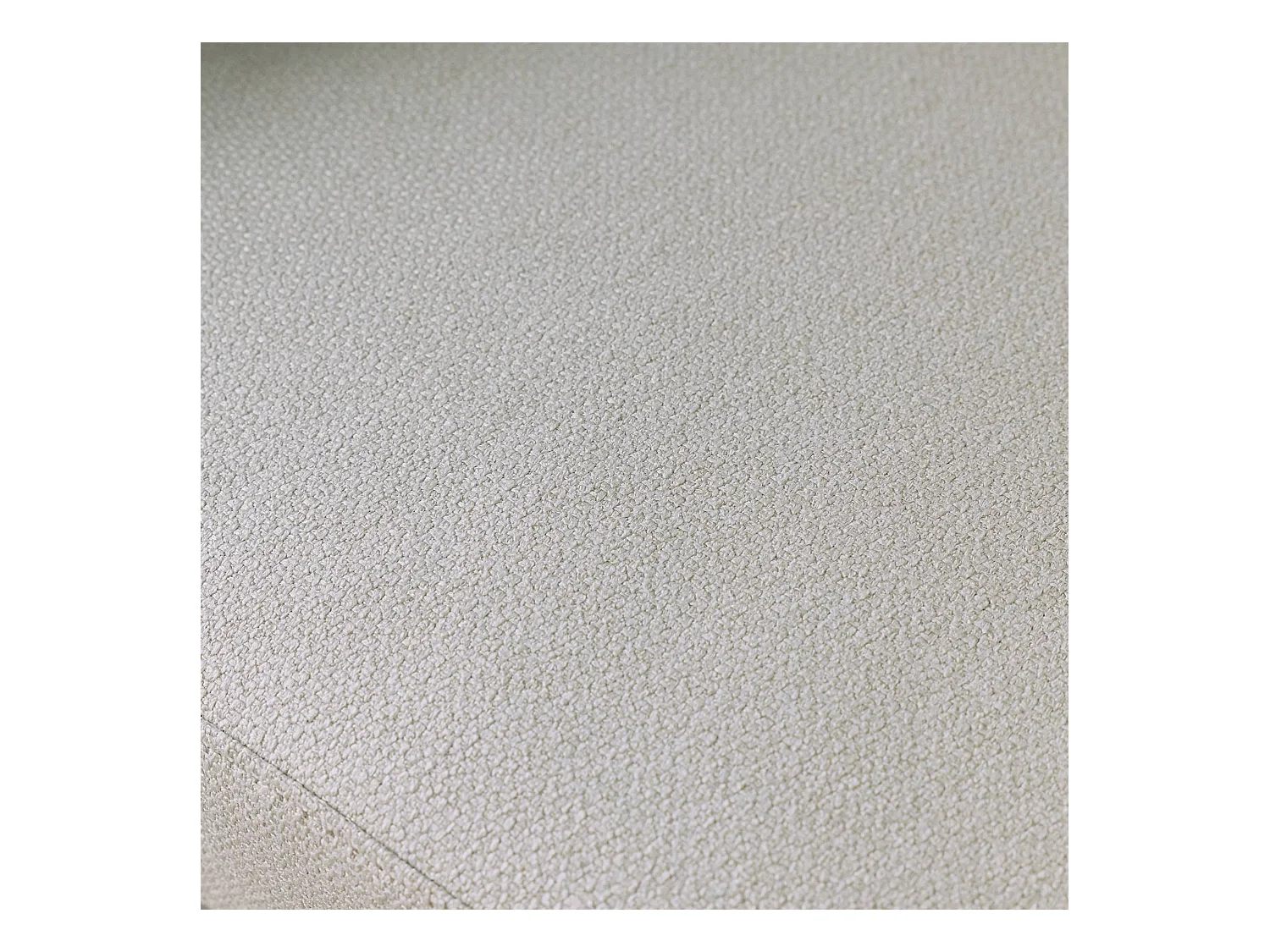 Fauteuil tissu blanc dossier incurvé piétement métal L 81.5 x P 72.5 x H 69 cm - Cristo