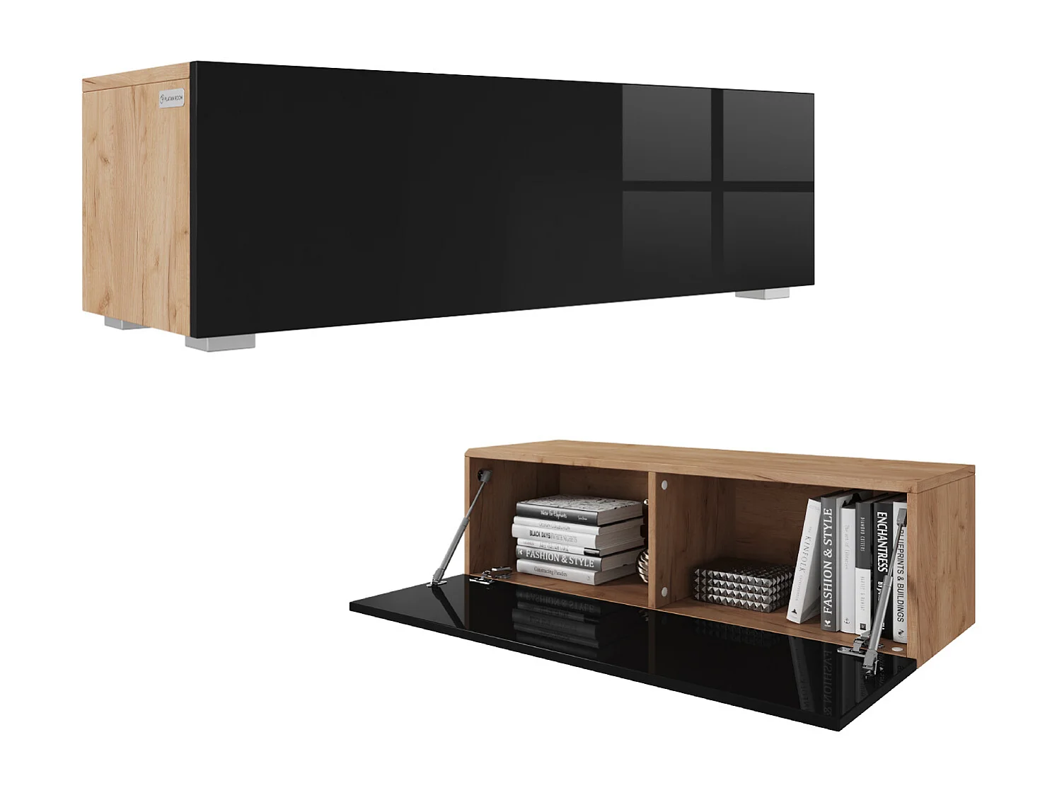 Meuble TV 105 cm 140 cm Banc Télé  Suspendu Banc Télévision Moderne Flottante pour Salon