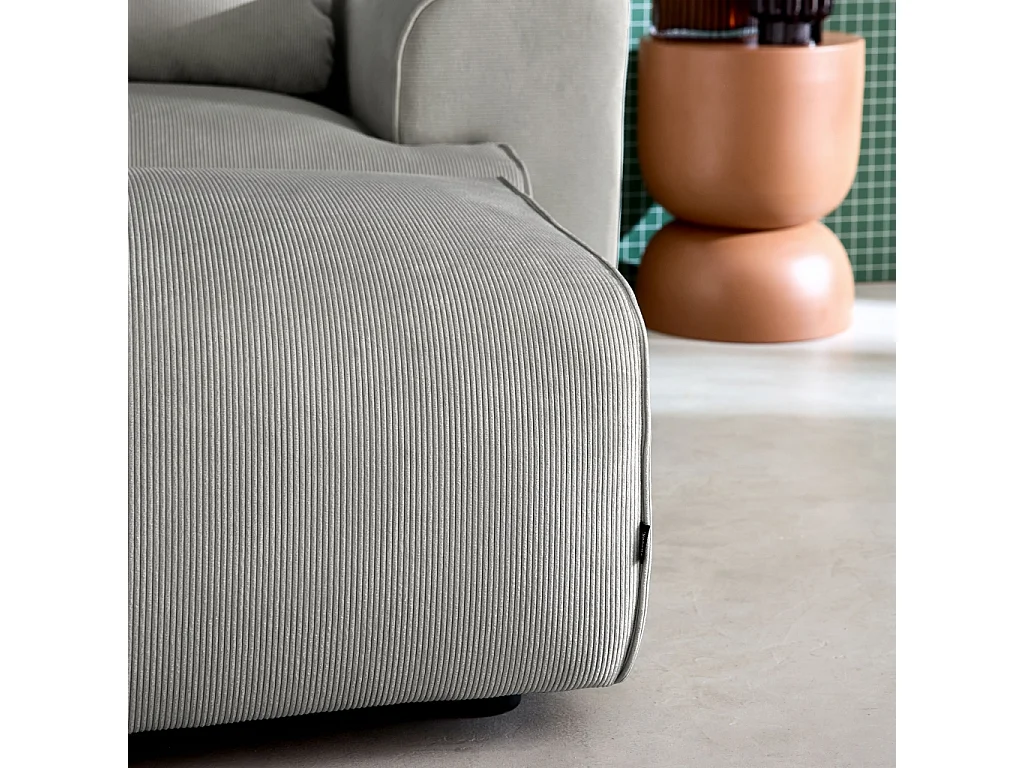 Puff, reposapiés para sofá de 3 plazas wallas terciopelo de pana fina