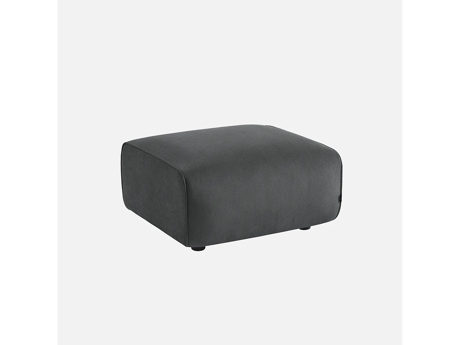 Reposapiés para sofá wallas terciopelo de pana fina, 2 plazas  gris
