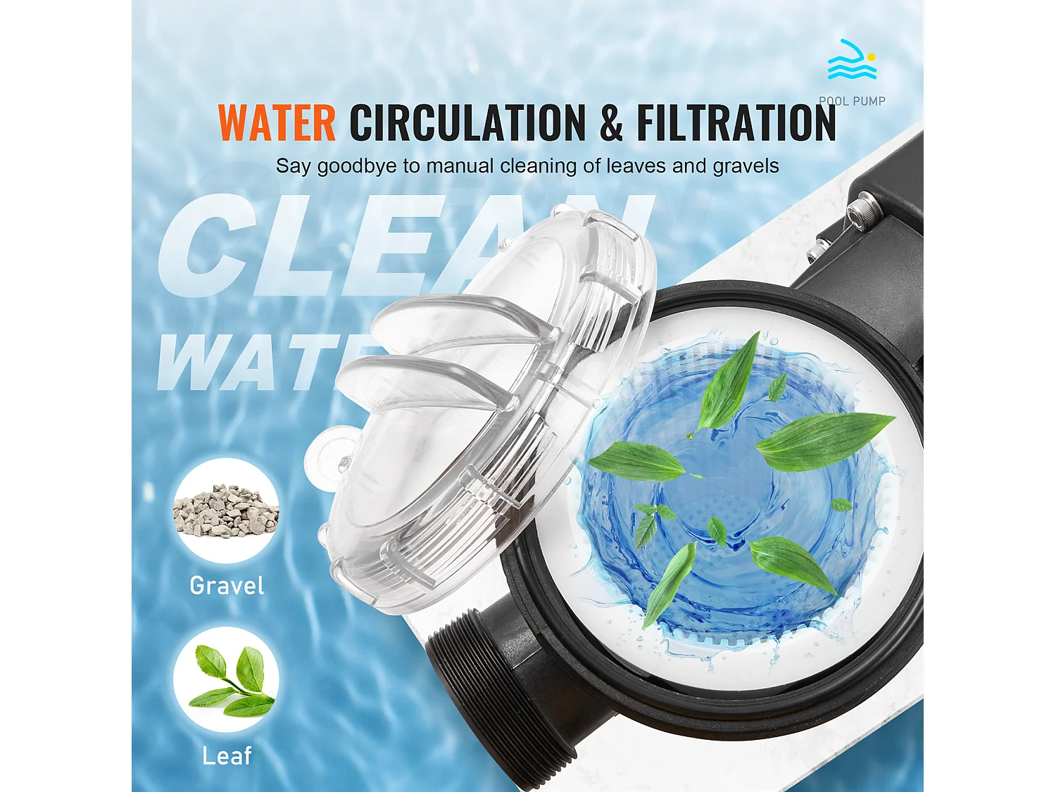 Pompe de Piscine Hors Sol SucceBuy, 2 CV, 115 GPM, 2850 RPM, Certifiée UL