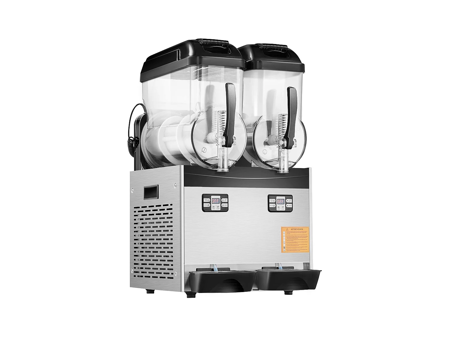 Machine à Granité SucceBuy Commerciale  2 x 12L , Machine à Smoothie Margarita, pour Supermarchés, Cafés, Restaurants, Bars