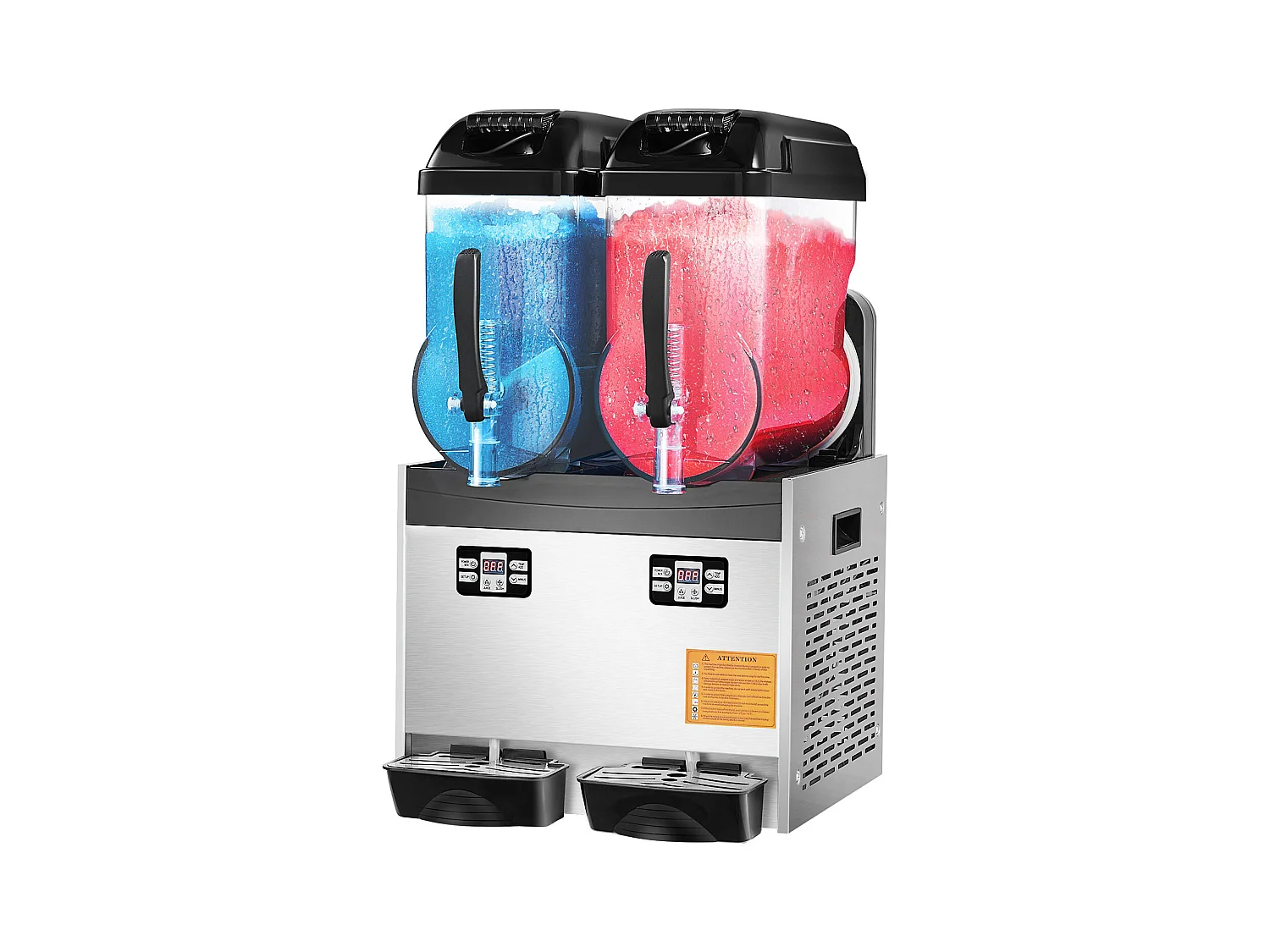 Machine à Granité SucceBuy Commerciale  2 x 12L , Machine à Smoothie Margarita, pour Supermarchés, Cafés, Restaurants, Bars
