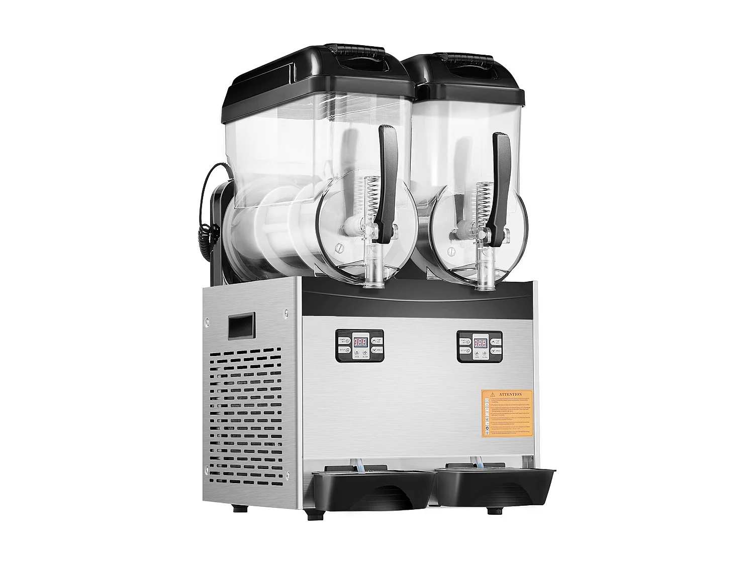 Machine à Granité SucceBuy Commerciale  2 x 12L , Machine à Smoothie Margarita, pour Supermarchés, Cafés, Restaurants, Bars