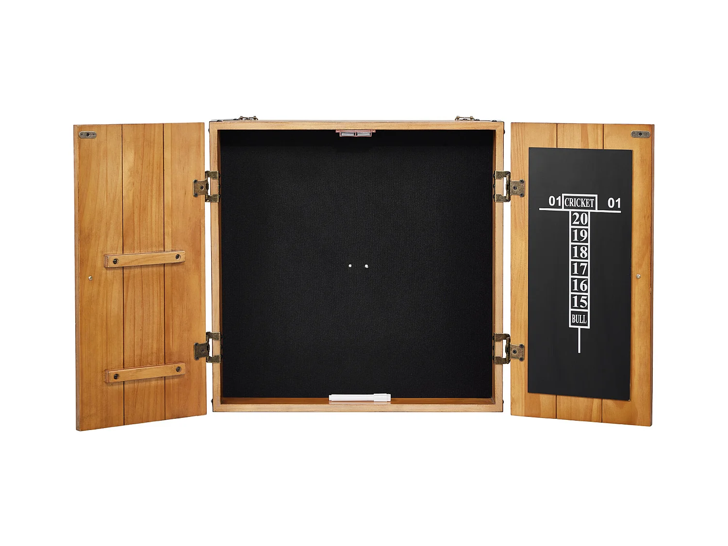 Kit Cible de Fléchettes et Armoire SucceBuy, Armoire à Fléchettes en Bois Massif, Assemblage Facile, pour Jeux de Cricket