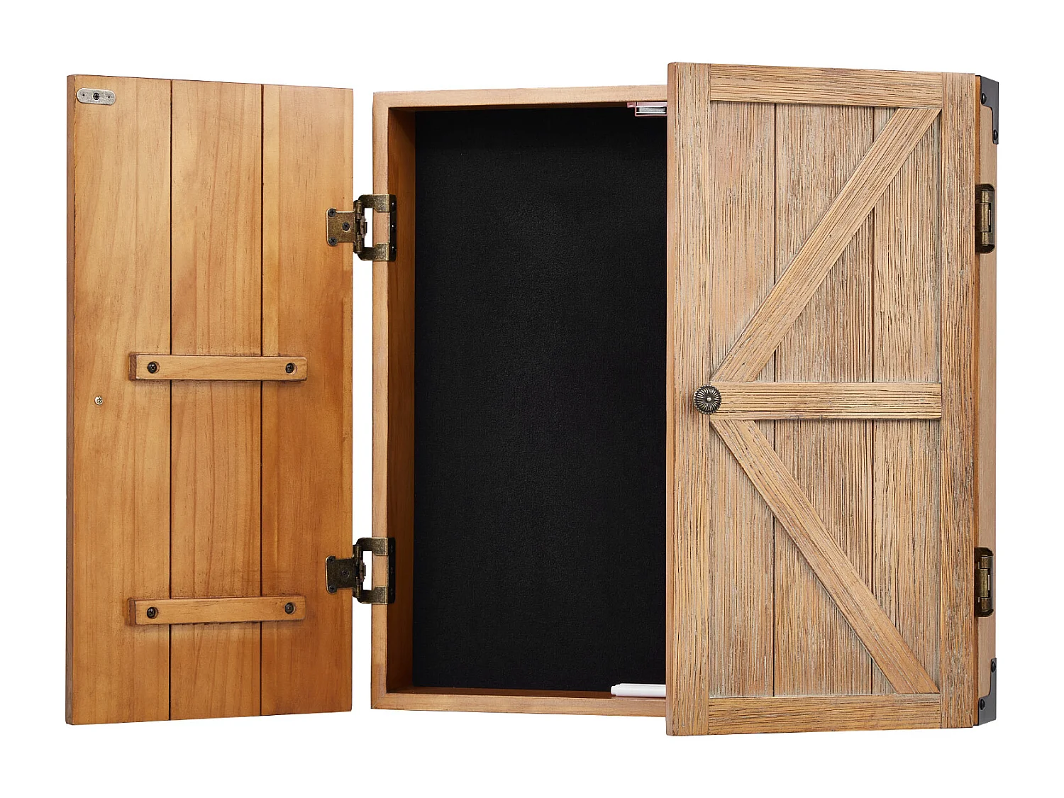 Kit Cible de Fléchettes et Armoire SucceBuy, Armoire à Fléchettes en Bois Massif, Assemblage Facile, pour Jeux de Cricket