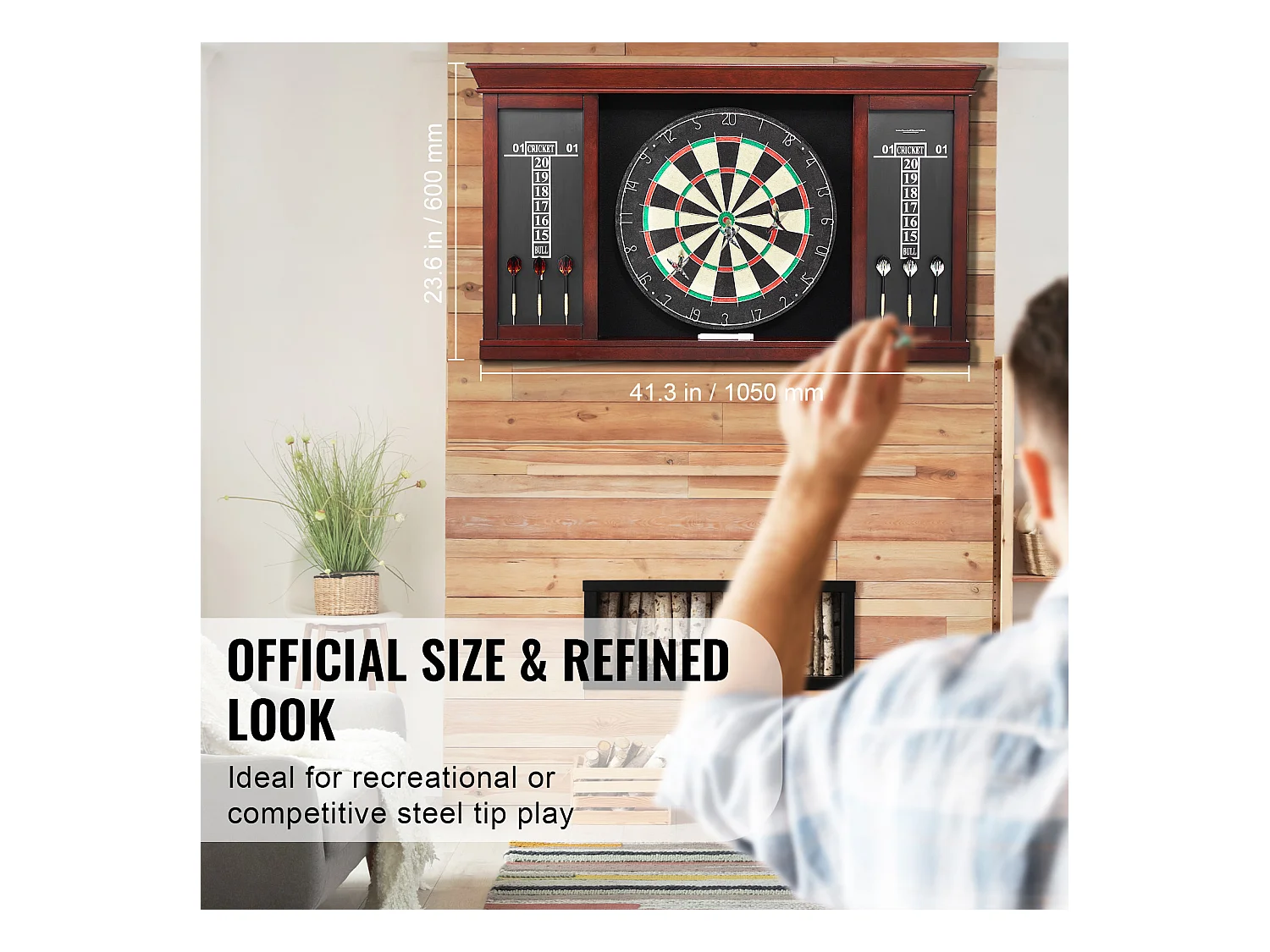 Kit Cible de Fléchettes et Armoire SucceBuy, Tous les Accessoires Inclus