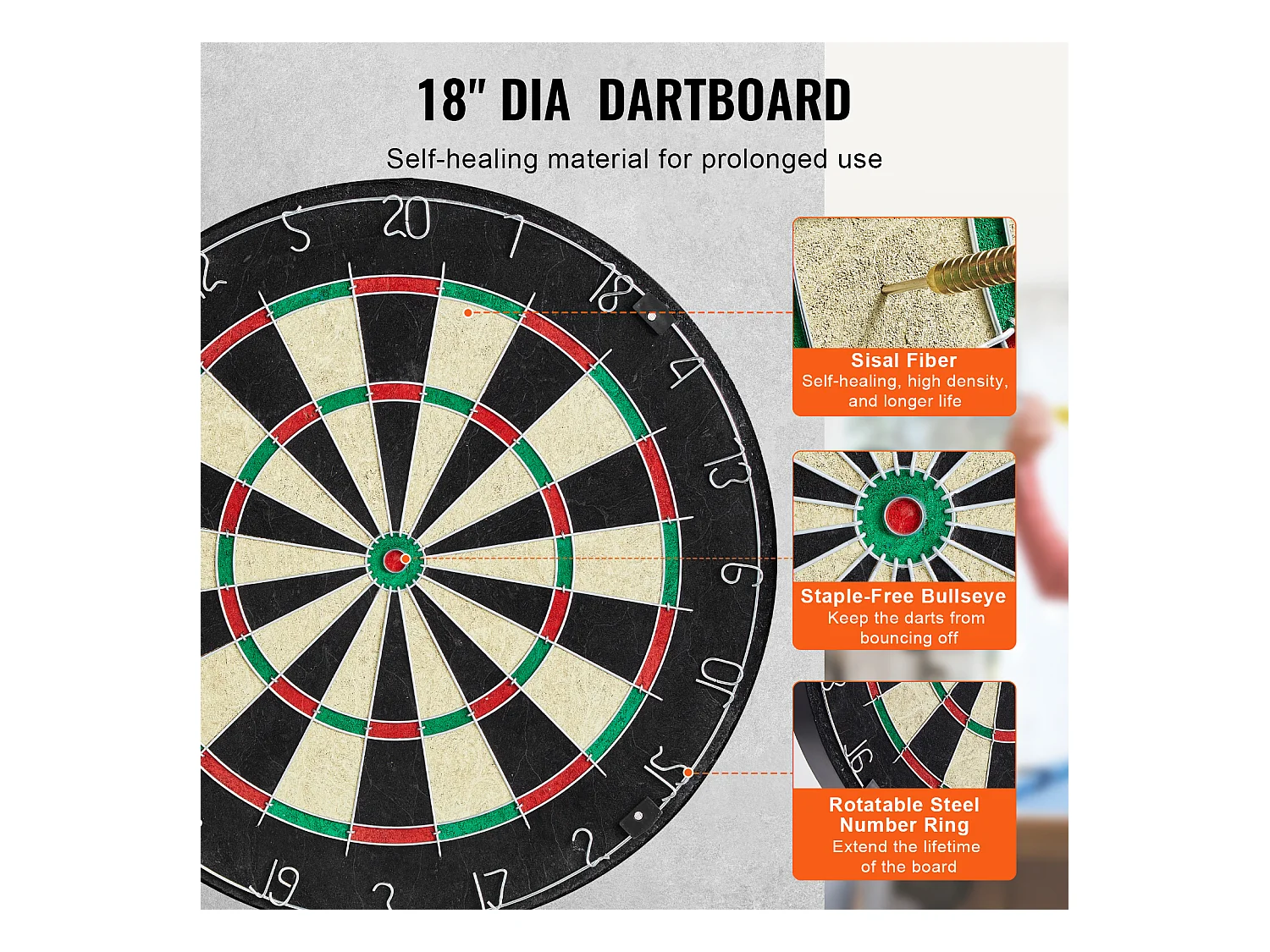 Kit Cible de Fléchettes et Armoire SucceBuy, Tous les Accessoires Inclus