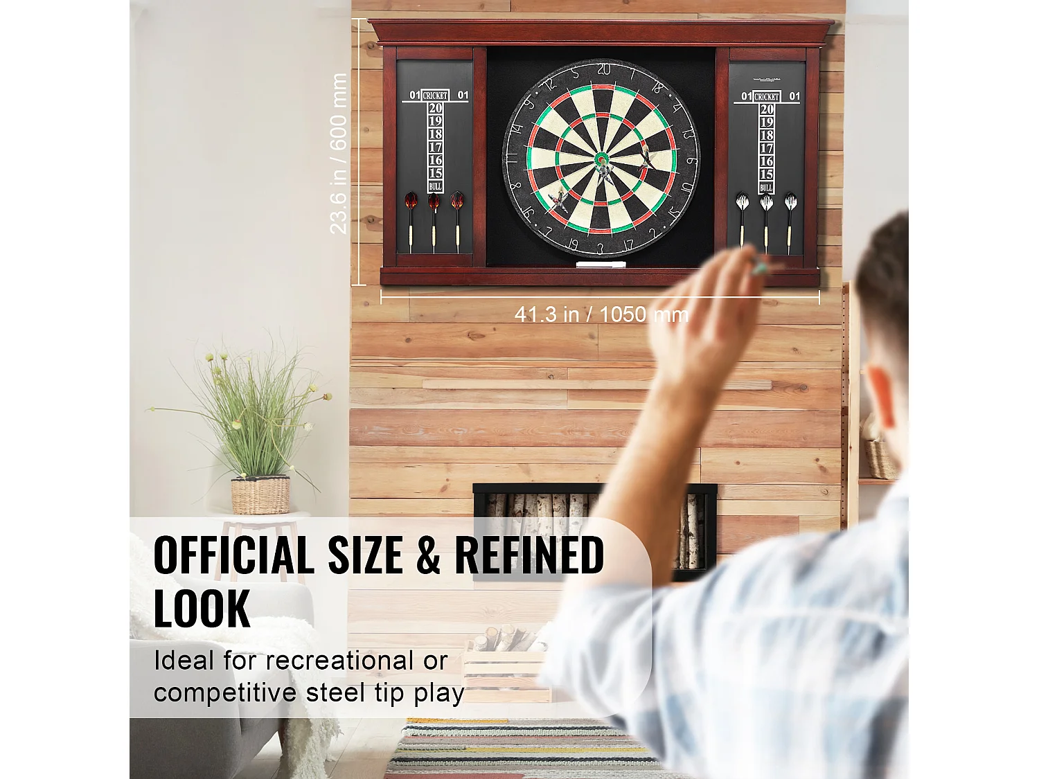 Kit Cible de Fléchettes et Armoire SucceBuy, Tous les Accessoires Inclus