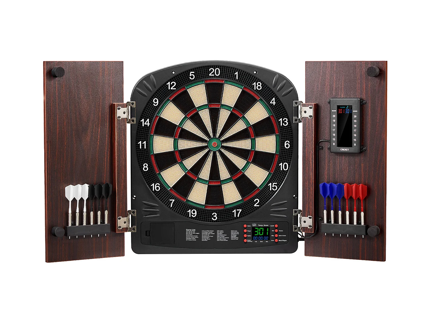 Kit Cible de Fléchettes et Armoire SucceBuy avec Accessoire Jeux de Cricket