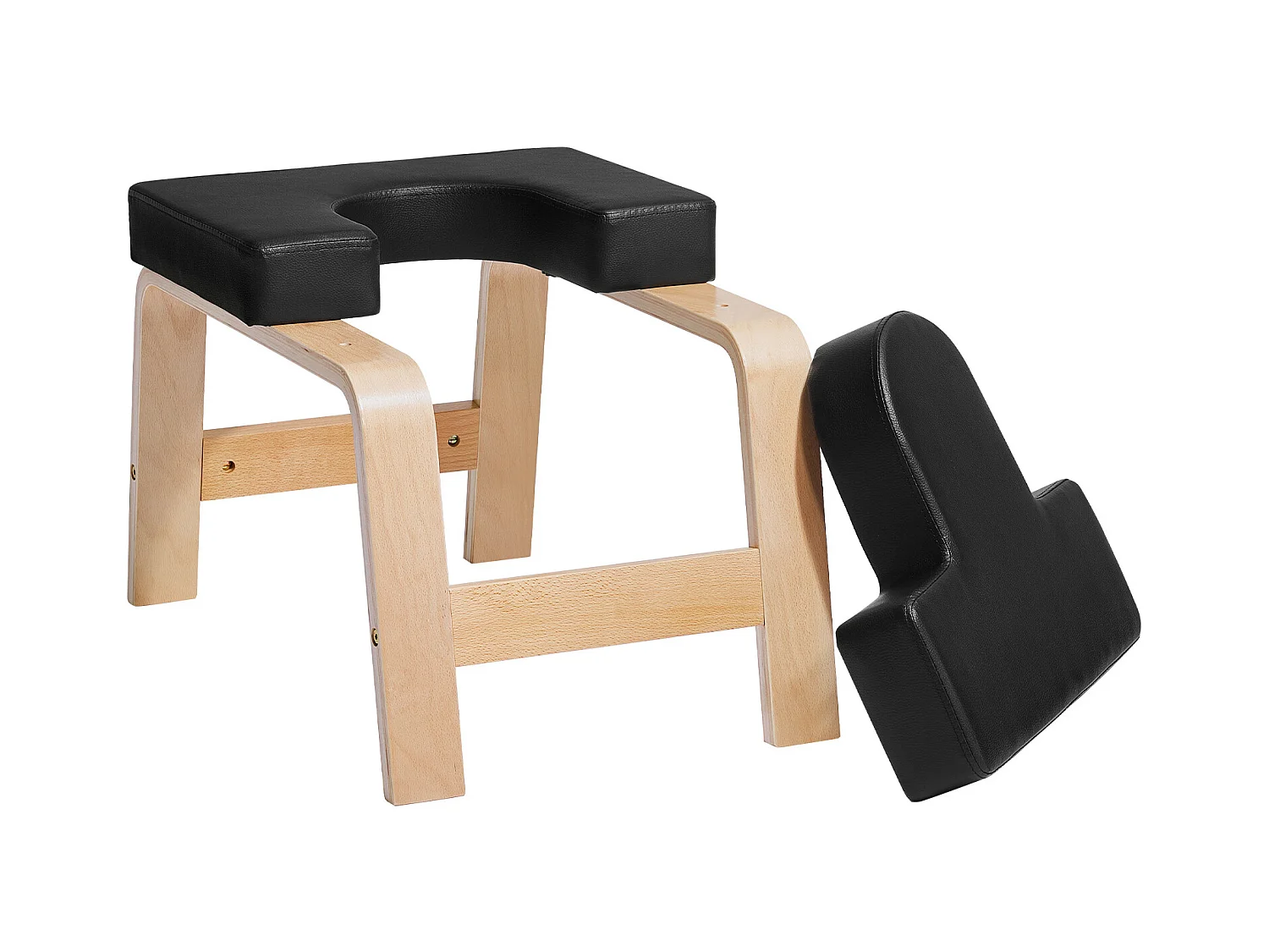 Banc de Yoga SucceBuy, Capacité de Charge 136 kg, pour Poirier, Entraînement de Fitness, Noir