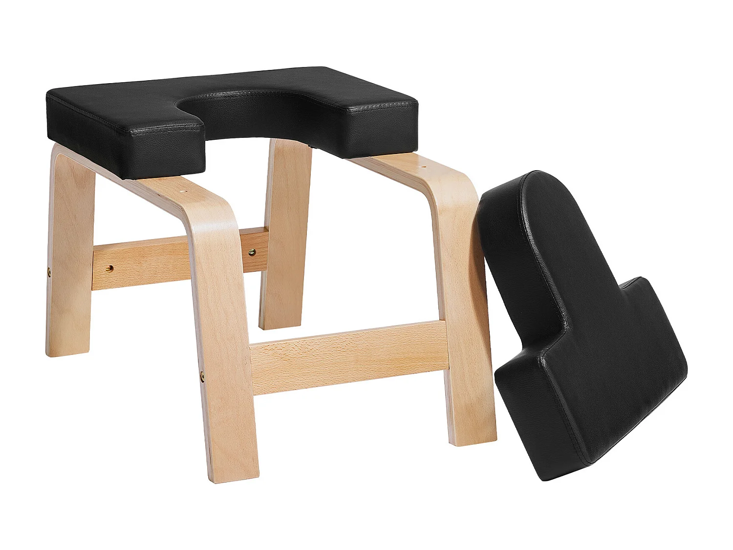 Banc de Yoga SucceBuy, Capacité de Charge 136 kg, pour Poirier, Entraînement de Fitness, Noir