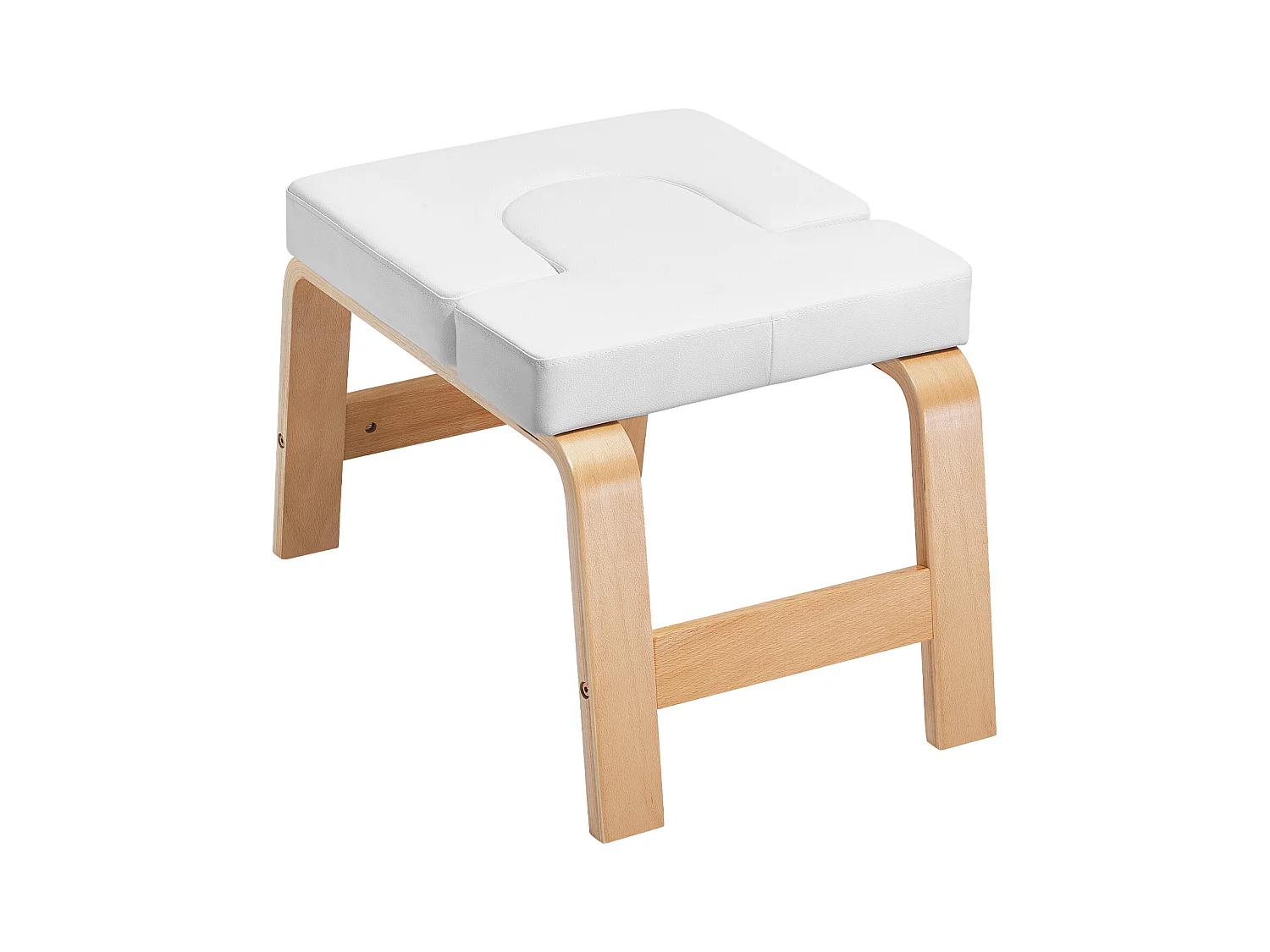 Banc de Yoga SucceBuy, Banc de Yoga pour Faire le Poirier, 136 kg, pour Entraînement de Force et d'Équilibre, Salle de Sport, Blanc