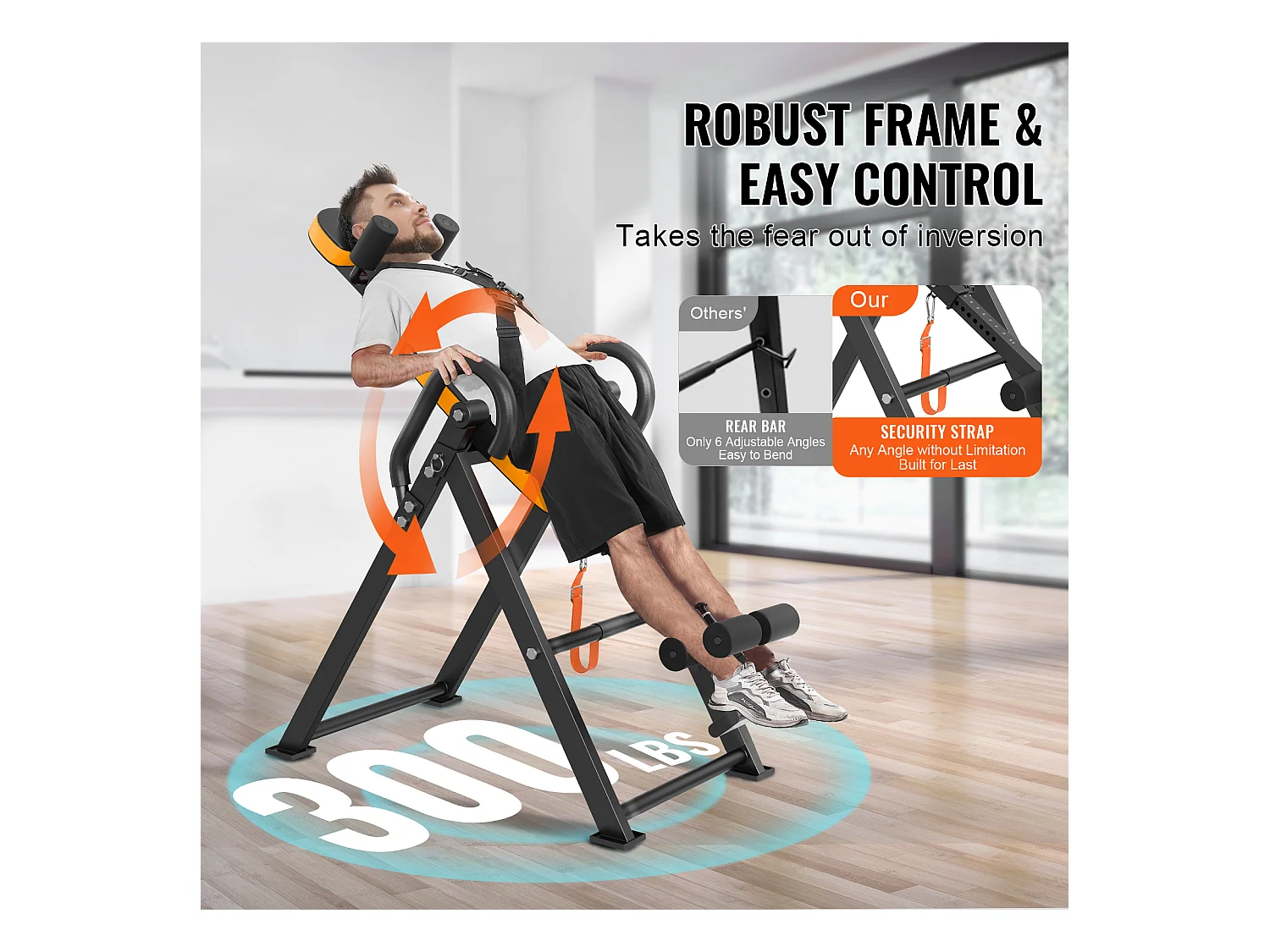 Table d'Inversion Pliable, Banc de Yoga SucceBuy, Capacité de Charge 136 kg, Table d'Inversion Pliable