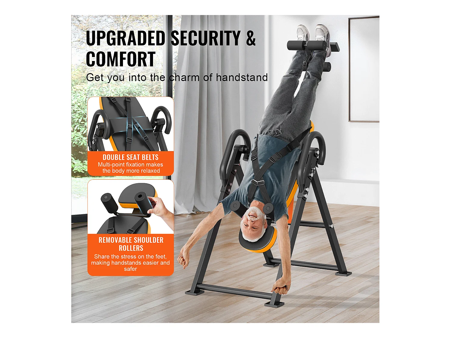 Table d'Inversion Pliable, Banc de Yoga SucceBuy, Capacité de Charge 136 kg, Table d'Inversion Pliable