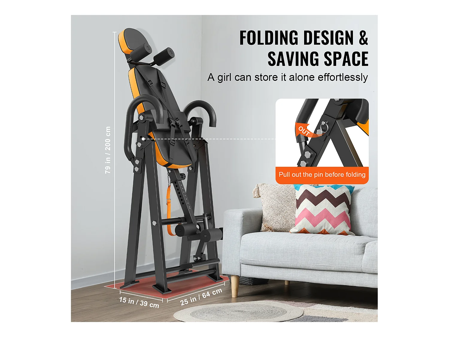 Table d'Inversion Pliable, Banc de Yoga SucceBuy, Capacité de Charge 136 kg, Table d'Inversion Pliable