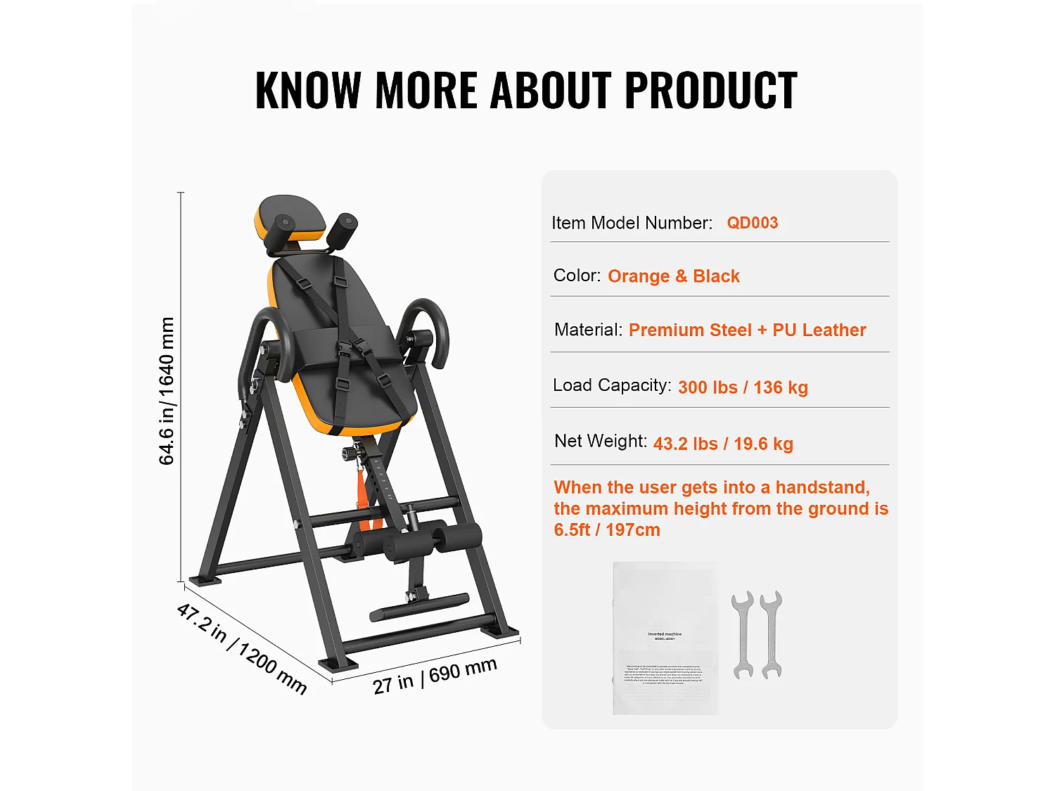 Table d'Inversion Pliable, Banc de Yoga SucceBuy, Capacité de Charge 136 kg, Table d'Inversion Pliable