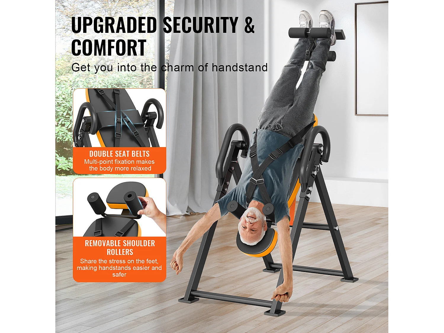 Table d'Inversion Pliable, Banc de Yoga SucceBuy, Capacité de Charge 136 kg, Table d'Inversion Pliable