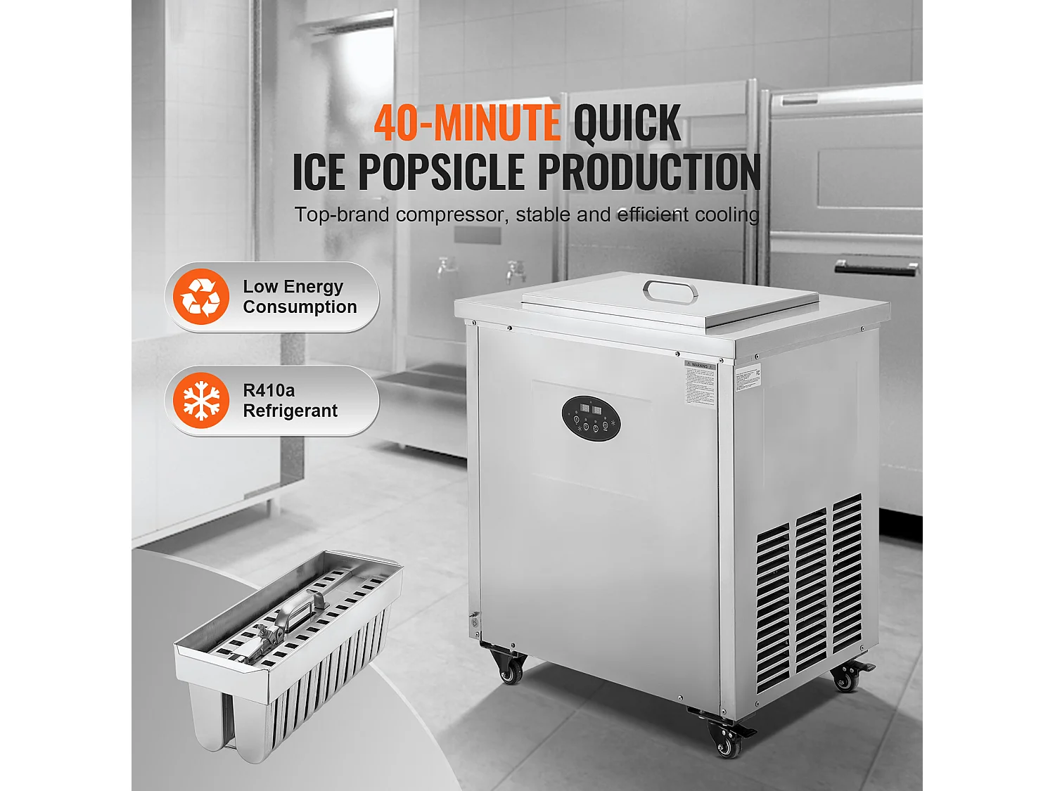 Machine à Glace SucceBuy Commerciale, Sorbetière Ensemble de Moules  Simples, Machine à Glaces 40 Pièces
