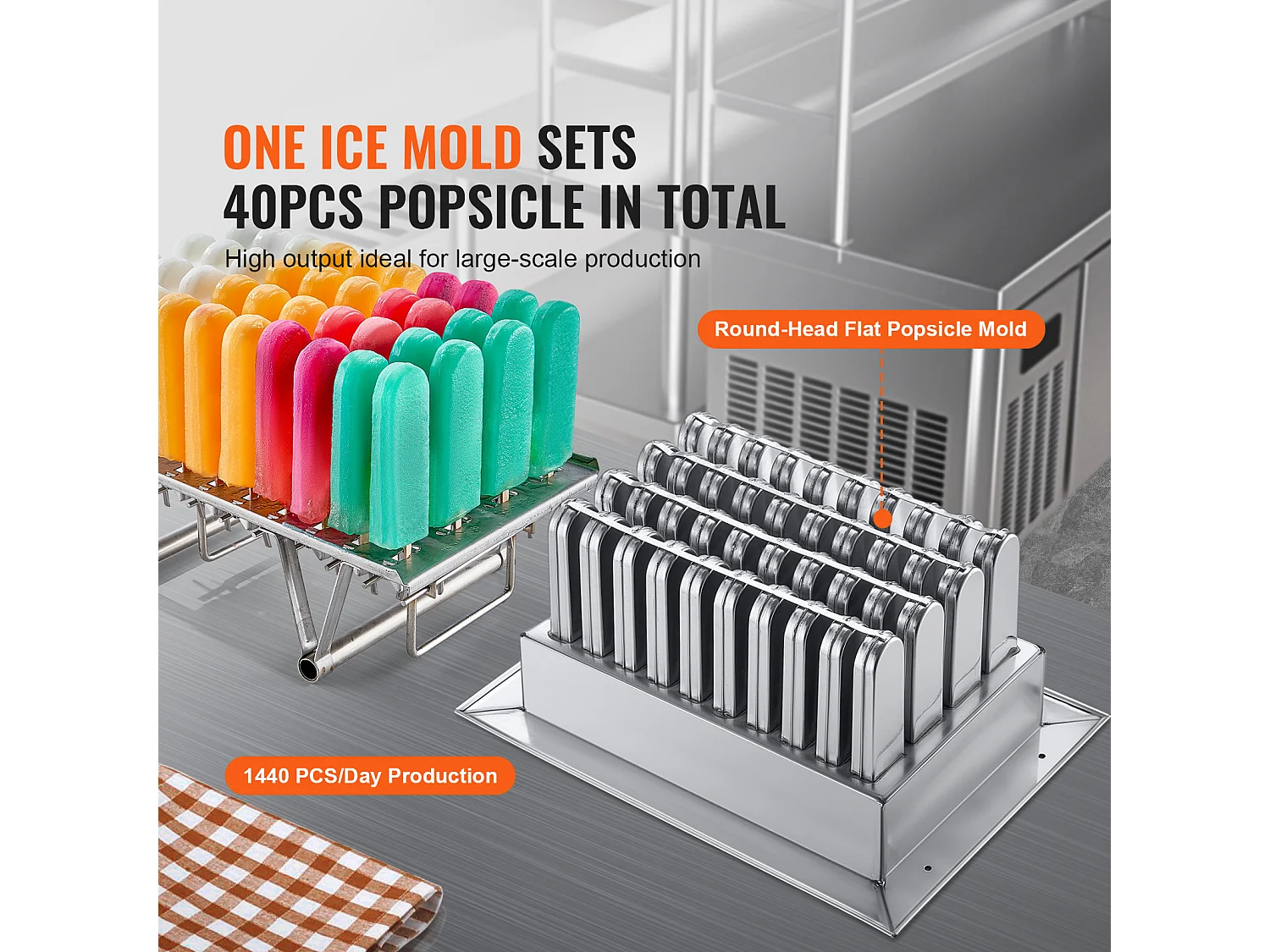 Machine à Glace SucceBuy Commerciale, Sorbetière Ensemble de Moules  Simples, Machine à Glaces 40 Pièces