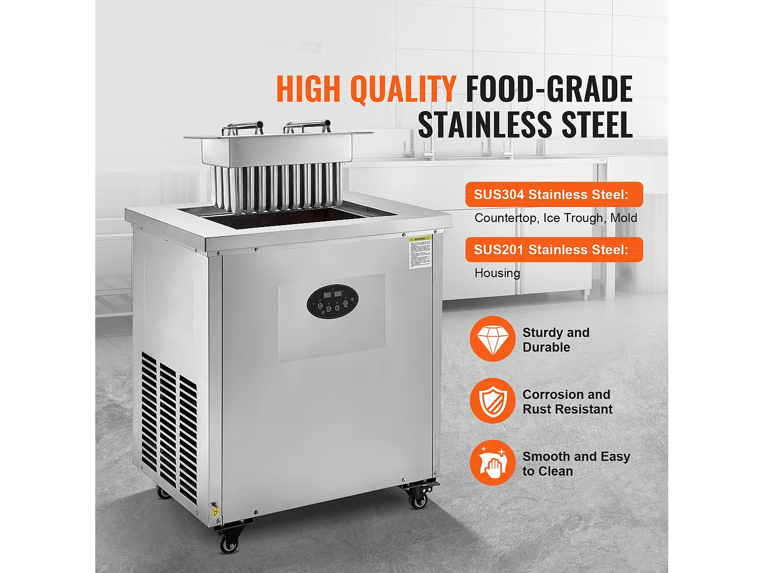 Machine à Glace SucceBuy Commerciale, Sorbetière Ensemble de Moules  Simples, Machine à Glaces 40 Pièces