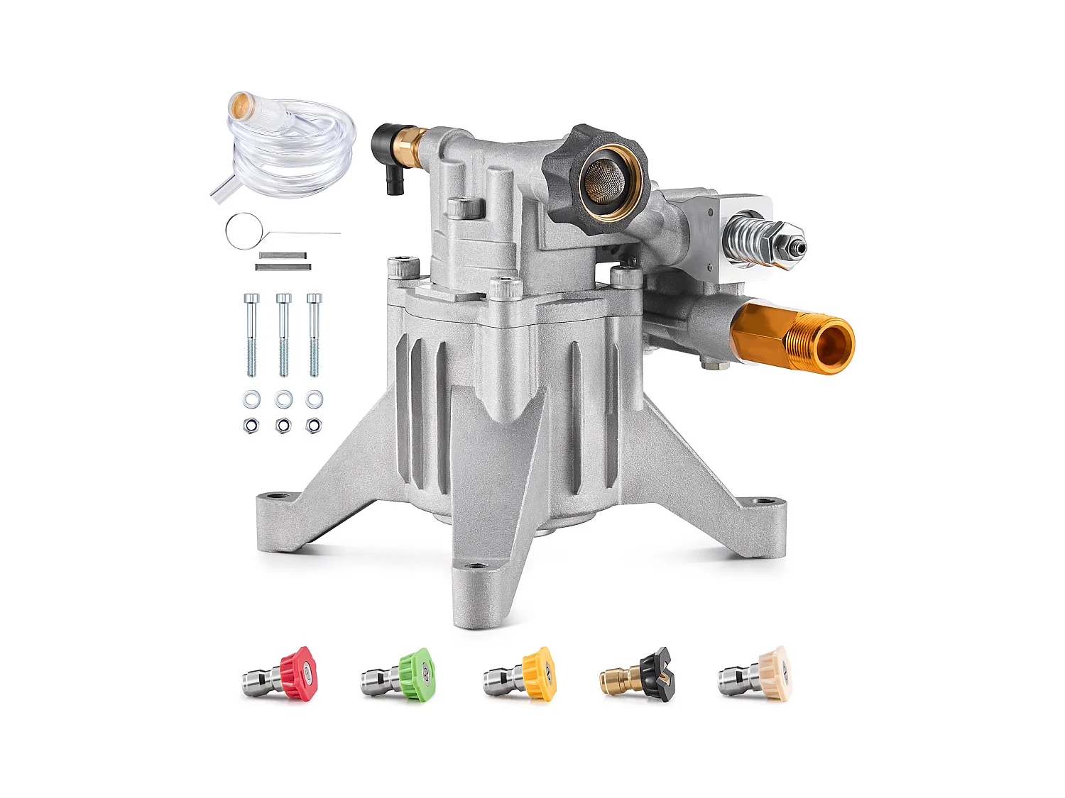 Pompe de Nettoyeur Haute Pression SucceBuy, 22,2 mm, 3300 PSI, 3 GPM, avec 5 Buses, Compatible avec RYOBI, Honda, Briggs, Stratton