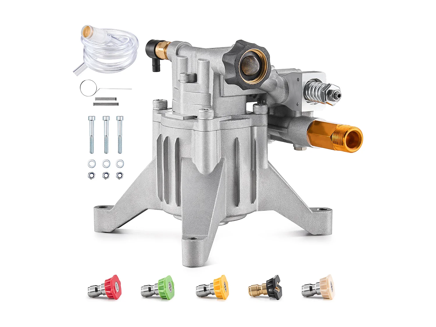 Pompe de Nettoyeur Haute Pression SucceBuy, 22,2 mm, 3300 PSI, 3 GPM, avec 5 Buses, Compatible avec RYOBI, Honda, Briggs, Stratton