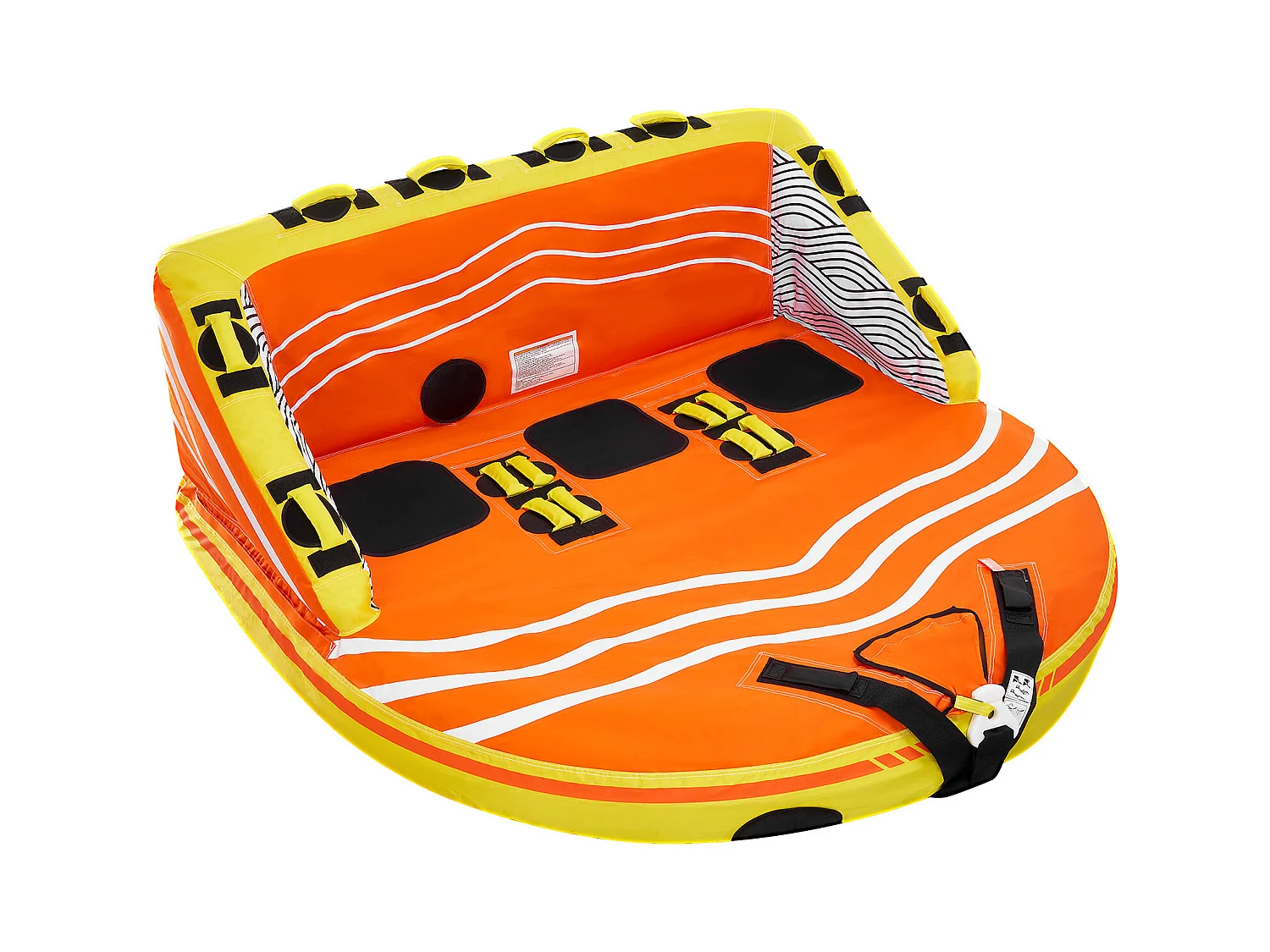 Bouée Tractée, SucceBuy Tube Remorquable pour la Navigation de Plaisance, Tube Gonflable pour Sports Nautiques pour 1 à 3 Passagers