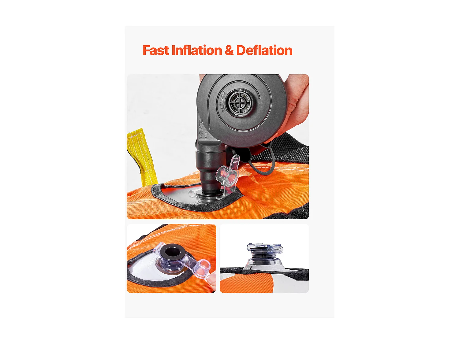 Bouée Tractée, SucceBuy Tube Remorquable pour la Navigation de Plaisance, Tube Gonflable pour Sports Nautiques pour 1 à 3 Passagers