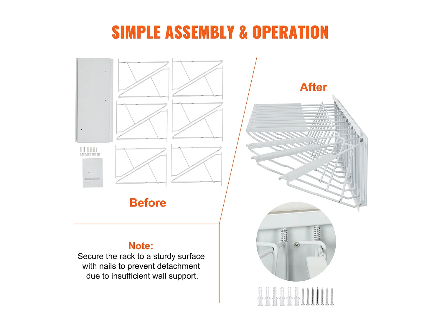 Étagère de Rangement Mural pour Plans SucceBuy, 12 Supports Pivotants, peut Contenir 1 200 Feuilles